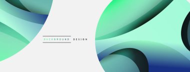 Yaratıcı geometrik duvar kağıdı. Asgari soyut arkaplan. Duvar kağıdı arkaplanı veya iniş sayfası için daire ve dalga kompozisyon vektör çizimi