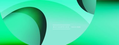 Yaratıcı geometrik duvar kağıdı. Asgari soyut arkaplan. Duvar kağıdı arkaplanı veya iniş sayfası için daire ve dalga kompozisyon vektör çizimi