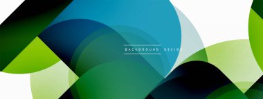 Yuvarlak üçgen çizgileri ve daireleri şekillendirir. Duvar kağıdı afişi arkaplanı veya iniş sayfası için Geometrik vektör çizimi