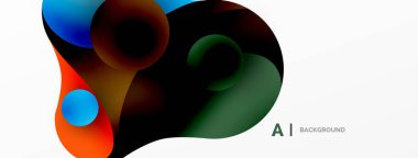 Akan geometrik şekiller, minimalist soyut arkaplanı oluşturur. Yuvarlak şekiller ve daireler. Yapay zeka teknolojisi, engelleme zinciri, iletişim için duvar kağıdı, 5G, bilim, iş