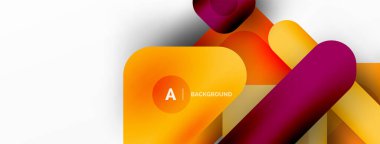 Minimum geometrik soyut arkaplan. Renkli geometrik bloklar. Çizgiler, kareler ve üçgenler duvar kağıdı bileşimi