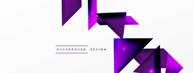 Dinamik 3d geometrik soyut arkaplan. Üçgenler ve diğer basit formlar. Duvar Kağıdı, Sancak, Arkaplan, Kart, Kitap İllüstrasyonu, İniş Sayfası