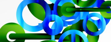 Minimum geometrik soyut arkaplan. Çember, çizgi ve yuvarlak şekiller tasarımı. Duvar kağıdı, afiş, arkaplan veya iniş için moda tekno iş şablonu