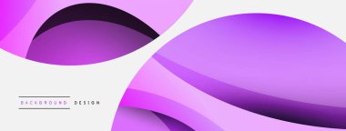 Yaratıcı geometrik duvar kağıdı. Asgari soyut arkaplan. Duvar kağıdı arkaplanı veya iniş sayfası için daire ve dalga kompozisyon vektör çizimi