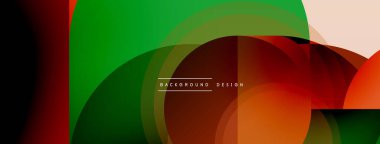 Yuvarlak üçgen çizgileri ve daireleri şekillendirir. Duvar kağıdı afişi arkaplanı veya iniş sayfası için Geometrik vektör çizimi