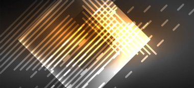 Arka plan duvar kağıtları, parlak çizgiler ve geometrik şekiller. Yapay Zeka teknolojisi, engelleme zinciri, iletişim, 5G, bilim, iş ve teknoloji konsepti için koyu duvar kağıdı