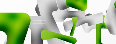 Renkli parlak soyut şekiller kompozisyonu. Duvar kağıdı, afiş, arkaplan, kart, kitap illüstrasyonu, iniş sayfası için dijital ağ geleceksel şablonu