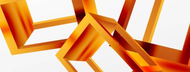 3 boyutlu küp vektör geometrik arkaplanı şekillendirir. Duvar kağıdı, afiş, arkaplan veya iniş için moda tekno iş şablonu