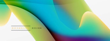Soyut arkaplan. Duvar kağıdı, pankart, arkaplan veya iniş için akışkan renk dalgası şablonu
