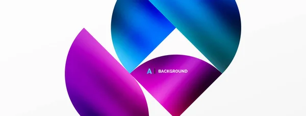 Círculo Fondo Geométrico Círculos Brillantes Color Metálico Formas Redondas Ilustración — Vector de stock