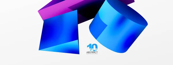 Vector Abstract Background Shapes Triangle Cylinder Trendy Techno Business Template – stockvektor