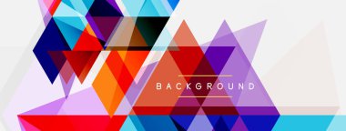 Mozaik üçgenler geometrik arkaplan. Tekno veya iş konsepti, duvar kağıdı, afiş, arkaplan, iniş sayfası deseni