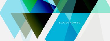 Mozaik üçgenler geometrik arkaplan. Tekno veya iş konsepti, duvar kağıdı, afiş, arkaplan, iniş sayfası deseni