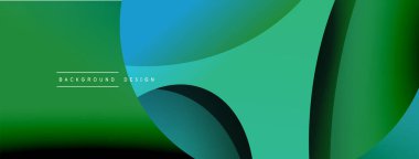 Yaratıcı geometrik duvar kağıdı. Asgari soyut arkaplan. Duvar kağıdı arkaplanı veya iniş sayfası için daire ve dalga kompozisyon vektör çizimi