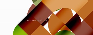 Güzel soyut bir arka plan. Çemberler, üçgen şekiller ve kareler. Duvar kağıdı, pankart, arkaplan veya iniş için en küçük geometrik şablon