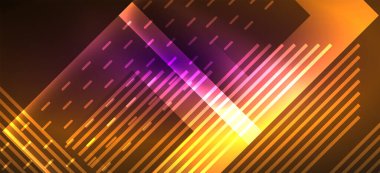 Arka plan duvar kağıtları, parlak çizgiler ve geometrik şekiller. Yapay Zeka teknolojisi, engelleme zinciri, iletişim, 5G, bilim, iş ve teknoloji konsepti için koyu duvar kağıdı