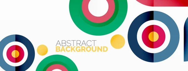 Abstract Shapes Background Minimalist Decoration Geometric Background Circles Rings — Stock Vector