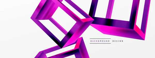 Cube Shapes Vector Geometric Background Trendy Techno Business Template Wallpaper — Vettoriale Stock