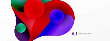 Geometrik yuvarlak şekiller ve soyut çemberler. Yapay zeka teknolojisi, engelleme zinciri, iletişim için duvar kağıdı, 5G, bilim, iş