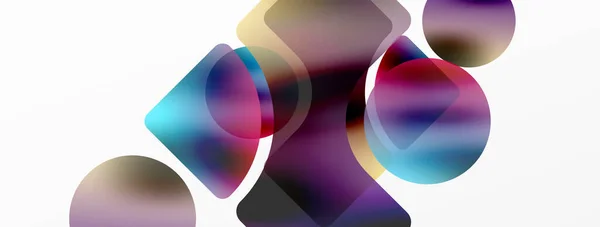 Прозрачные Эффекты Геометрического Абстрактного Фона Минималистские Обои Баннер Фон Посадка — стоковый вектор