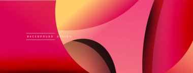 Yaratıcı geometrik duvar kağıdı. Asgari soyut arkaplan. Duvar kağıdı arkaplanı veya iniş sayfası için daire ve dalga kompozisyon vektör çizimi