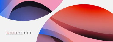 Yaratıcı geometrik duvar kağıdı. Asgari soyut arkaplan. Duvar kağıdı arkaplanı veya iniş sayfası için daire ve dalga kompozisyon vektör çizimi