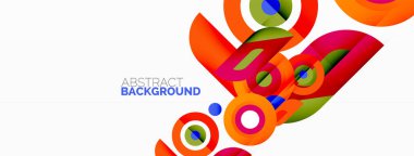 Duvar kağıdı, afiş, arkaplan için halkalar ve daireler geometrik soyut arkaplan