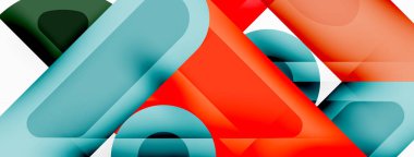 Kare ve daire en az soyut arkaplan. Duvar kağıdı afişi için vektör illüstrasyonu