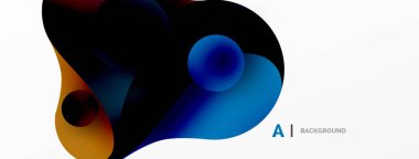 Geometrik yuvarlak şekiller ve soyut çemberler. Yapay zeka teknolojisi, engelleme zinciri, iletişim için duvar kağıdı, 5G, bilim, iş