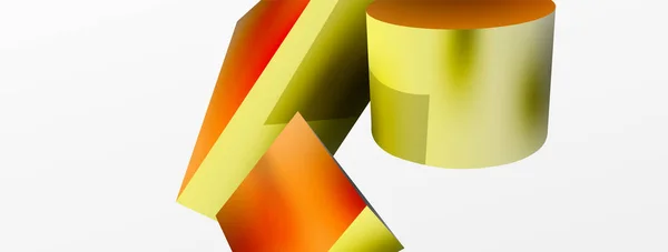 Vector Abstract Background Shapes Triangle Cylinder Trendy Techno Business Template — Διανυσματικό Αρχείο