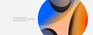 Yaratıcı geometrik duvar kağıdı. Asgari soyut arkaplan. Duvar kağıdı arkaplanı veya iniş sayfası için daire ve dalga kompozisyon vektör çizimi