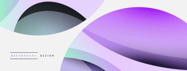 Yaratıcı geometrik duvar kağıdı. Asgari soyut arkaplan. Duvar kağıdı arkaplanı veya iniş sayfası için daire ve dalga kompozisyon vektör çizimi