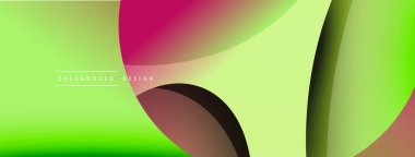 Yaratıcı geometrik duvar kağıdı. Asgari soyut arkaplan. Duvar kağıdı arkaplanı veya iniş sayfası için daire ve dalga kompozisyon vektör çizimi