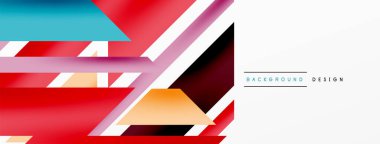 Minimum geometrik soyut arkaplan. Dinamik 3D çizgi kompozisyonu. Duvar kağıdı, afiş, arkaplan veya iniş için moda tekno iş şablonu