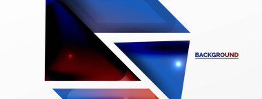 Dinamik 3d geometrik soyut arkaplan. Üçgenler ve diğer basit formlar. Duvar Kağıdı, Sancak, Arkaplan, Kart, Kitap İllüstrasyonu, İniş Sayfası