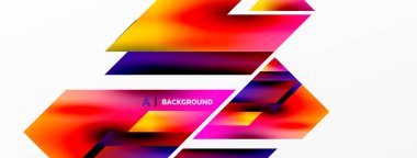 Modern trend minimalist soyut arka plan. Geometrik desen tasarımı, 3 boyutlu ve gölge efektleri. Vektör İllüstrasyonu