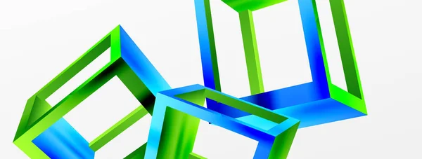 Cube Shapes Vector Geometric Background Trendy Techno Business Template Wallpaper — Vector de stock