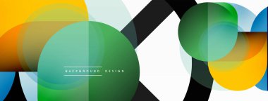 Yaratıcı geometrik duvar kağıdı. Asgari çember üçgen ve kare çizgi soyut arkaplan. Duvar kağıdı afişi veya iniş sayfası için vektör illüstrasyonu