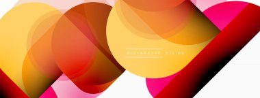 Yuvarlak üçgen çizgileri ve daireleri şekillendirir. Duvar kağıdı afişi arkaplanı veya iniş sayfası için Geometrik vektör çizimi