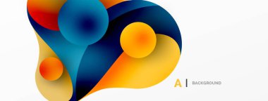 Geometrik yuvarlak şekiller ve soyut çemberler. Yapay zeka teknolojisi, engelleme zinciri, iletişim için duvar kağıdı, 5G, bilim, iş