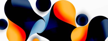 Geometrik yuvarlak şekiller ve soyut çemberler. Yapay zeka teknolojisi, engelleme zinciri, iletişim için duvar kağıdı, 5G, bilim, iş