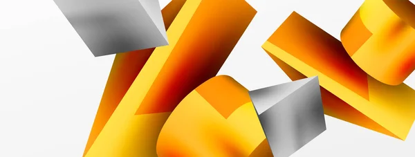 Vector Abstract Background Shapes Triangle Cylinder Trendy Techno Business Template — 图库矢量图片