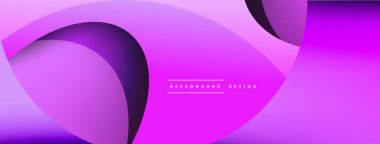 Yaratıcı geometrik duvar kağıdı. Asgari soyut arkaplan. Duvar kağıdı arkaplanı veya iniş sayfası için daire ve dalga kompozisyon vektör çizimi