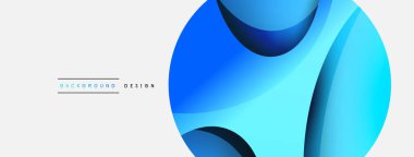 Yaratıcı geometrik duvar kağıdı. Asgari soyut arkaplan. Duvar kağıdı arkaplanı veya iniş sayfası için daire ve dalga kompozisyon vektör çizimi