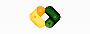 Yaratıcı geometrik duvar kağıdı. Yuvarlak ok şekli minimum geometrik arkaplan. Duvar kağıdı, afiş, arkaplan veya iniş için tekno iş şablonu