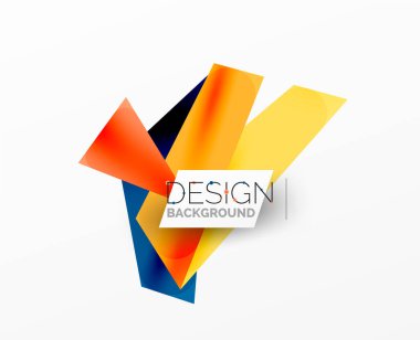 Arka plan soyut örtüşen şekiller. Duvar kağıdı afişi veya iniş sayfası için en düşük bileşim vektör ilüstrasyonuName