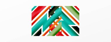 Minimum geometrik soyut arkaplan. Dinamik 3D çizgi kompozisyonu. Duvar kağıdı, afiş, arkaplan veya iniş için moda tekno iş şablonu