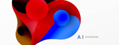 Geometrik yuvarlak şekiller ve soyut çemberler. Yapay zeka teknolojisi, engelleme zinciri, iletişim için duvar kağıdı, 5G, bilim, iş