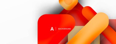 Minimum geometrik soyut arkaplan. Renkli geometrik bloklar. Çizgiler, kareler ve üçgenler duvar kağıdı bileşimi