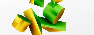 Vektör 3d soyut arkaplan. Şekiller 3 boyutlu üçgen ve silindir. Duvar kağıdı, afiş, arkaplan veya iniş için moda tekno iş şablonu